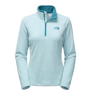 The North Face Women Ice Blue Glacier Large 1/4 Zip Fleece Pullover Gorpcore